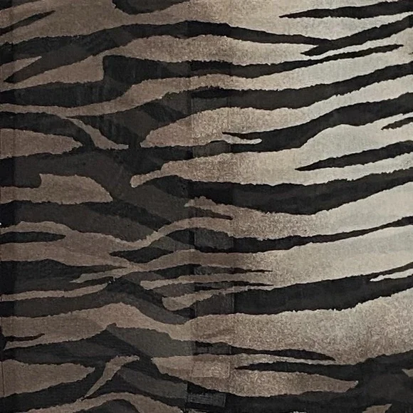 Chicos Tiger Button-Up Silk Blouse Womens 2X Casual Chic Mature Layering‎ Sheer - Picture 8 of 8